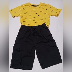 Beverly Hills Polo Club Boys Size 5/6 Shark Top Cargo Shorts Set